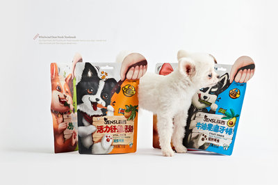 萌宠“齿”间新宠——森西SENSI·洁牙棒宠物食品包装设计全解析